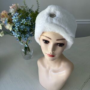 White Faux Fur head. Band